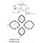 Потолочные люстры — Потолочная светодиодная люстра Seven Fires Дайано SF7043/4C-CR купить в 