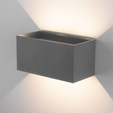 Уличные настенные светильники — Светильник настенный Elektrostandard WINNER DOUBLE LED серый (35137/W) купить в 