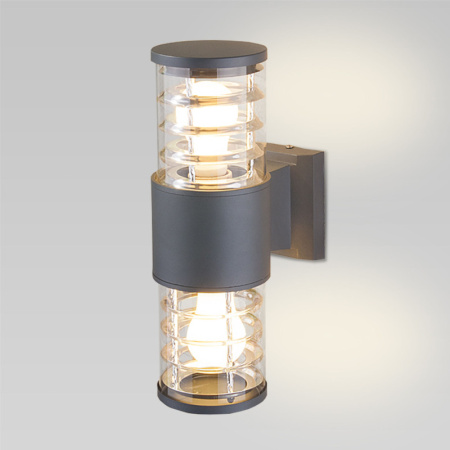 Уличные настенные светильники — Светильник настенный Elektrostandard 1407 TECHNO серый купить в 