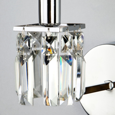 Настенные бра — Бра Eurosvet 10099/1 хром/прозрачный хрусталь Strotskis купить в 