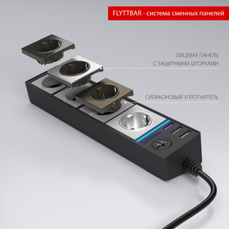 Розетки — Розетка Werkel WL20-04-03 черный/шампань рифленый купить в 