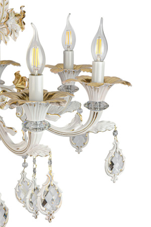 Люстры подвесные — Подвесная люстра AM Group CLEOPATRA SP8 WH+GL купить в 