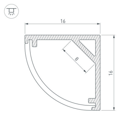 Профили для светодиодных лент — Профиль Arlight 036843 купить в 