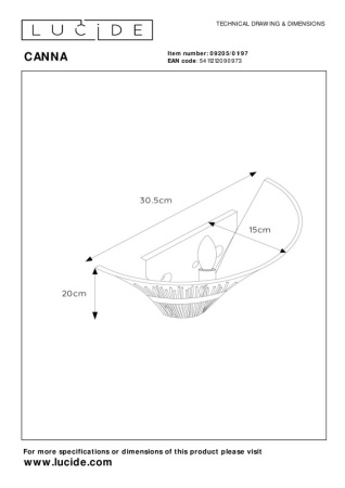 Настенные бра — Бра LUCIDE 09205/01/97 купить в 