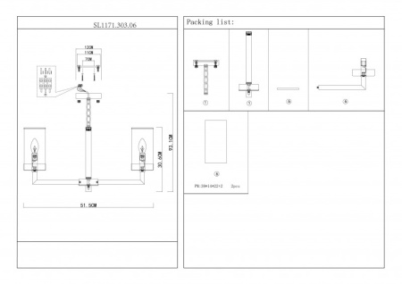 Люстры подвесные — Подвесная люстра ST-Luce SL1171.303.06 купить в 