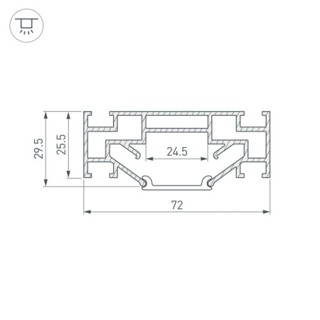 Профили для светодиодных лент — Профиль Arlight 040060 купить в  Профили для светодиодных лент — Профиль Arlight 040060 купить в