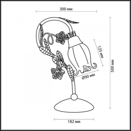 Настольные лампы — Настольная лампа Odeon Light 2252/1T купить в 