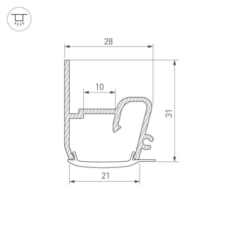 Профили для светодиодных лент — Профиль Arlight 040701 купить в  Профили для светодиодных лент — Профиль Arlight 040701 купить в