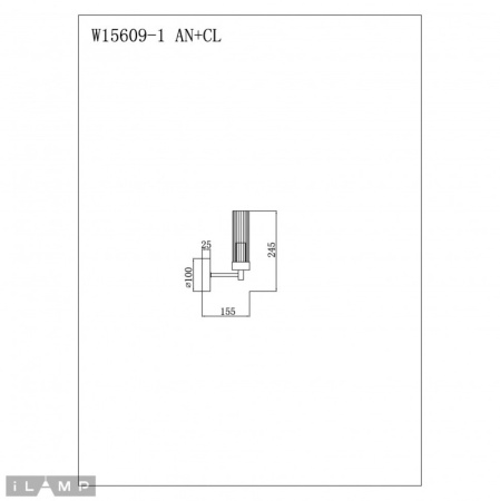 Настенные бра — Бра iLamp W15609-1 AN+CL купить в 