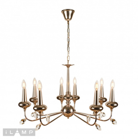 Люстры подвесные — Подвесная люстра iLamp 1020-8GD купить в 