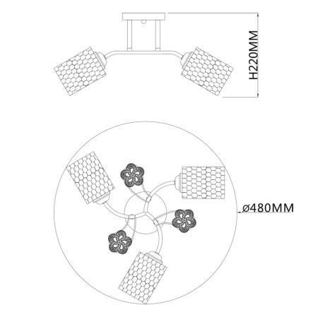 Люстры накладные — Накладная люстра Escada 1113/3PL купить в  Люстры накладные — Накладная люстра Escada 1113/3PL купить в