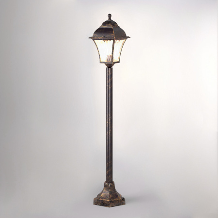 Средние уличные фонари — Садово-парковый светильник Elektrostandard GL 1009F черное золото купить в 