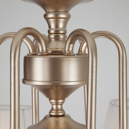 Люстры подвесные — Подвесная люстра Eurosvet 10088/6 перламутровое золото Strotskis купить в 