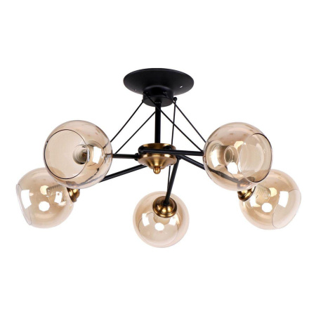 Потолочные люстры — Потолочная люстра IMEX MD.2840-5-S BK+CP купить в 