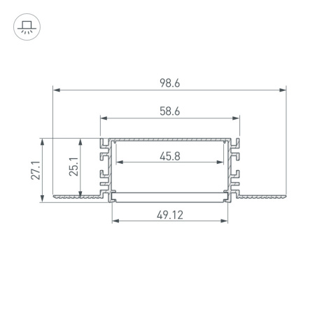 Профили для светодиодных лент — Профиль Arlight 046430 купить в 