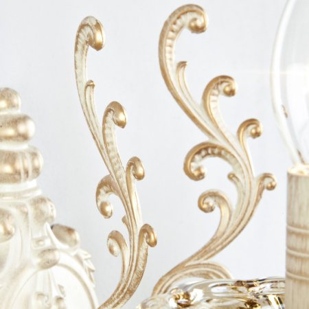 Настенные бра — Бра Eurosvet 3281/2 белый с золотом/тонированный хрусталь Strotskis купить в 