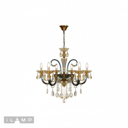 Люстры подвесные — Подвесная люстра iLamp 61081-6 BR купить в 