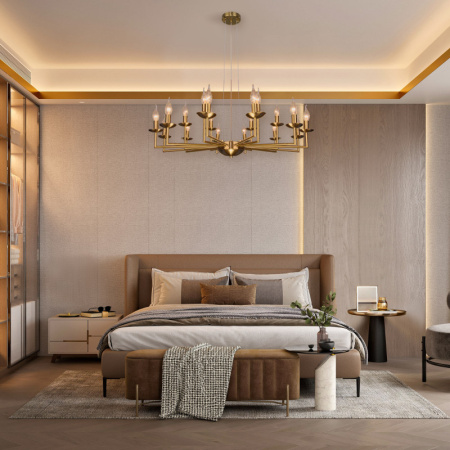 Люстры подвесные — Подвесная люстра Eurosvet 60150/18 латунь купить в 