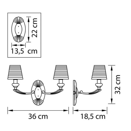 Потолочные светильники — Бра Osgona Ramo 690622 купить в 