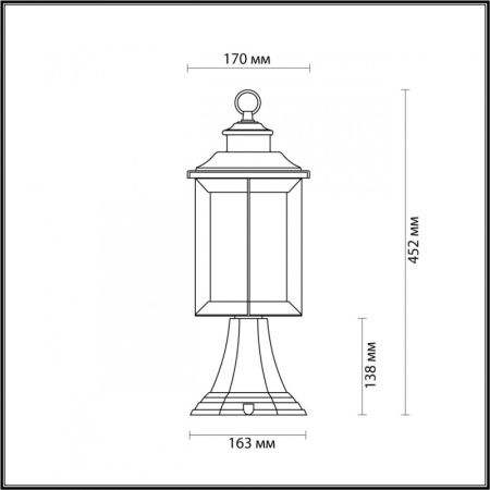 Низкие уличные фонари — Садово-парковый светильник Odeon Light 4961/1A купить в 