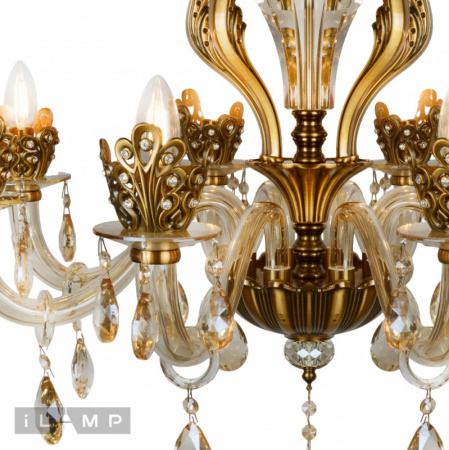 Люстры подвесные — Подвесная люстра iLamp 61078-8 BR купить в 