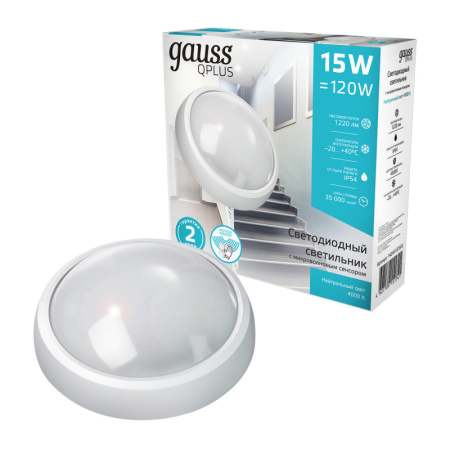 Пылевлагозащищенные светильники — Пылевлагозащищенный светильник Gauss 142411215-S купить в 
