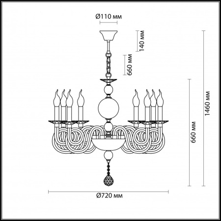 Люстры подвесные — Подвесная люстра Odeon Light 4601/8 купить в  Люстры подвесные — Подвесная люстра Odeon Light 4601/8 купить в