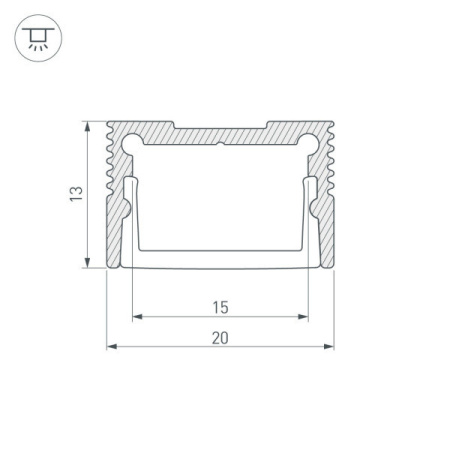 Профили для светодиодных лент — Профиль Arlight 036835 купить в  Профили для светодиодных лент — Профиль Arlight 036835 купить в