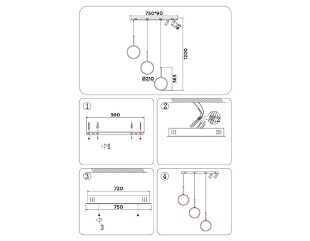 Подвесные светильники — Подвесной светильник Ambrella Light FL5278 купить в 