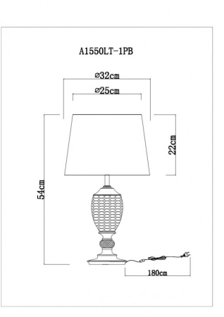 Настольные лампы — Настольная лампа ARTE Lamp A1550LT-1PB купить в  Настольные лампы — Настольная лампа ARTE Lamp A1550LT-1PB купить в