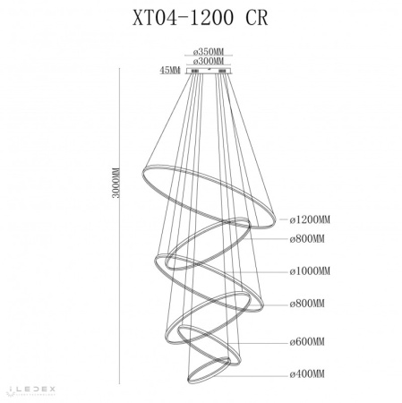 Люстры каскадные — Каскадная люстра iLedex XT04-D1200 CR купить в  Люстры каскадные — Каскадная люстра iLedex XT04-D1200 CR купить в