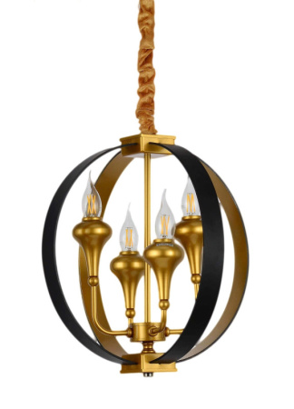 Люстры подвесные — Подвесная люстра Lumina Deco LDP 1225-4 BK+GD купить в 