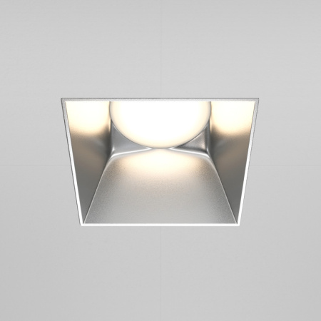 Встраиваемые точечные светильники — Встраиваемый светильник Maytoni Technical DL051-01-GU10-SQ-WS купить в 