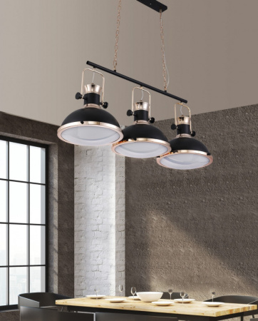 Подвесные светильники — Подвесной светильник Lumina Deco LDP 274-3 BK купить в 