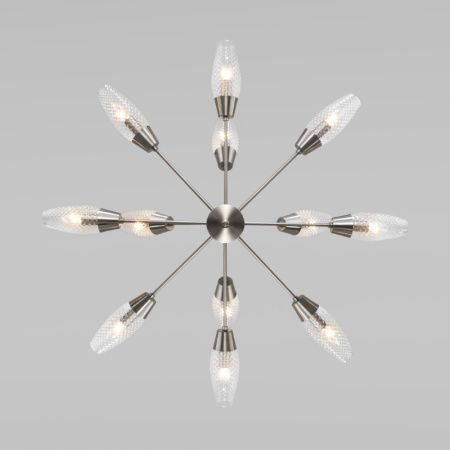 Люстры на штанге — Люстра на штанге Eurosvet 60140/12 сатин-никель купить в 