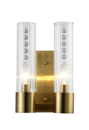 Настенные бра — Бра Crystal Lux OTONO AP2 BRASS/TRANSPARENTE купить в 