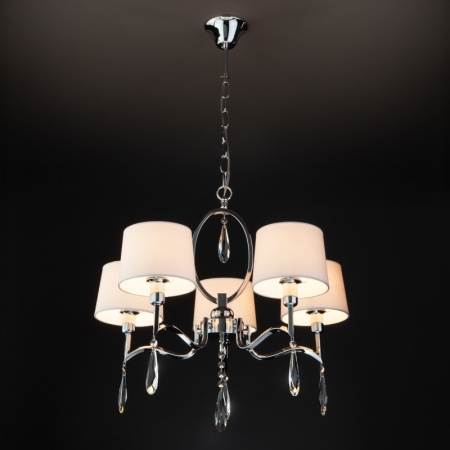Люстры подвесные — Подвесная люстра Eurosvet 10127/5 хром/прозрачный хрусталь Strotskis Smart (10093/5) купить в 