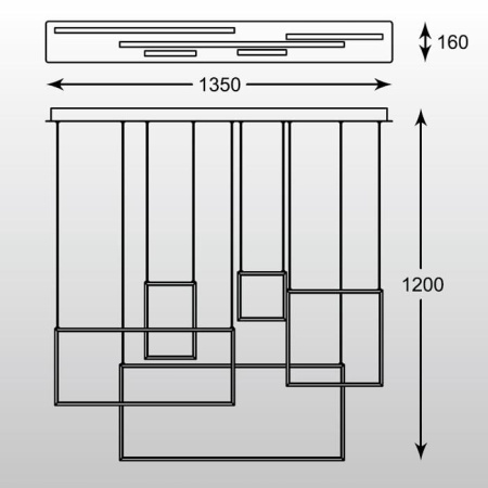 Подвесные светильники — Подвесной светодиодный светильник Zumaline Rectan L171209-5 купить в 