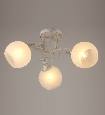 Потолочные люстры — 00757/3 белый с патиной хром купить в 