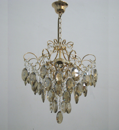 Люстры подвесные — 0988/4 белый с патиной золото - прозрачный купить в 