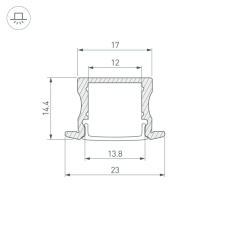 Профили для светодиодных лент — Профиль Arlight 039991 купить в 
