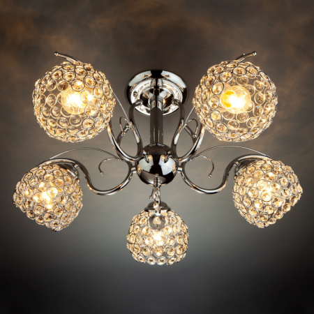 Люстры на штанге — Люстра на штанге Eurosvet 7777/5 хром купить в 