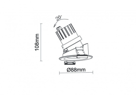 Встраиваемые точечные светильники — Встраиваемый светильник Donolux DL20101R12W1B купить в  Встраиваемые точечные светильники — Встраиваемый светильник Donolux DL20101R12W1B купить в