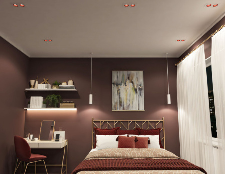 Встраиваемые точечные светильники — Встраиваемый светильник Denkirs DK3072-WH+RD купить в 