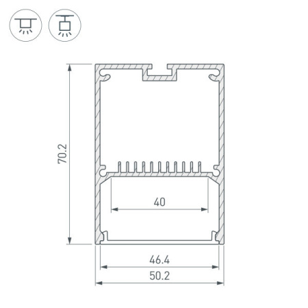 Профили для светодиодных лент — Профиль Arlight 031669 купить в 