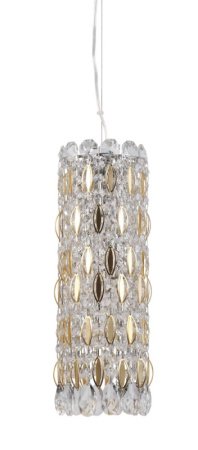 Люстры подвесные — Подвесная люстра Crystal Lux LIRICA SP3 CHROME/GOLD-TRANSPARENT купить в 