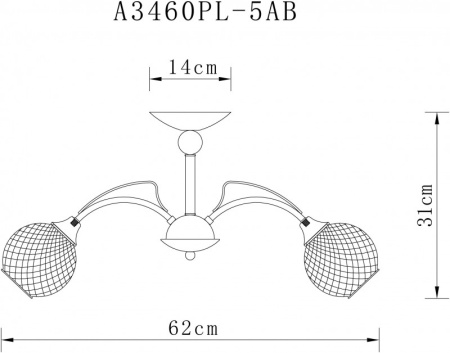 Люстры на штанге — Люстра на штанге ARTE Lamp A3461PL-5AB купить в  Люстры на штанге — Люстра на штанге ARTE Lamp A3461PL-5AB купить в
