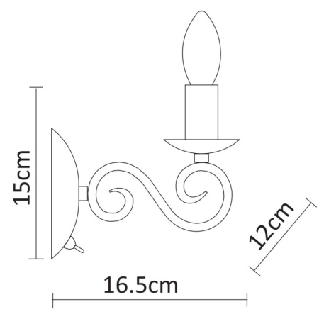Настенные бра — Бра ARTE Lamp A1129AP-1WH купить в  Настенные бра — Бра ARTE Lamp A1129AP-1WH купить в