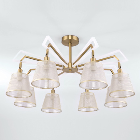 Люстры на штанге — Люстра на штанге Eurosvet 60082/8 золотая бронза купить в 