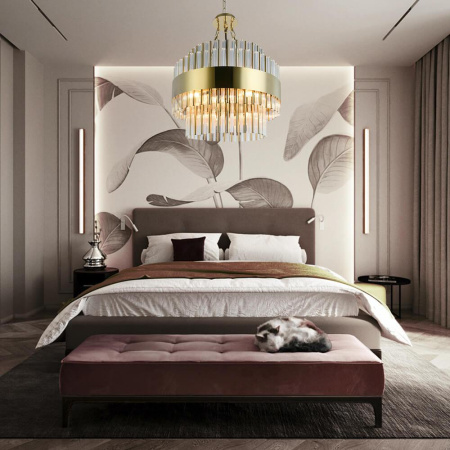 Люстры подвесные — Подвесная люстра Lumien Hall Флоридия LH3054/12P-GDCG купить в 